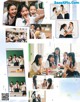 A group of young women sitting at a table in a classroom.